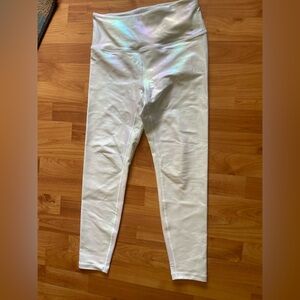 Zyia White Unicorn Iridescent Luxe 7/8 Leggings